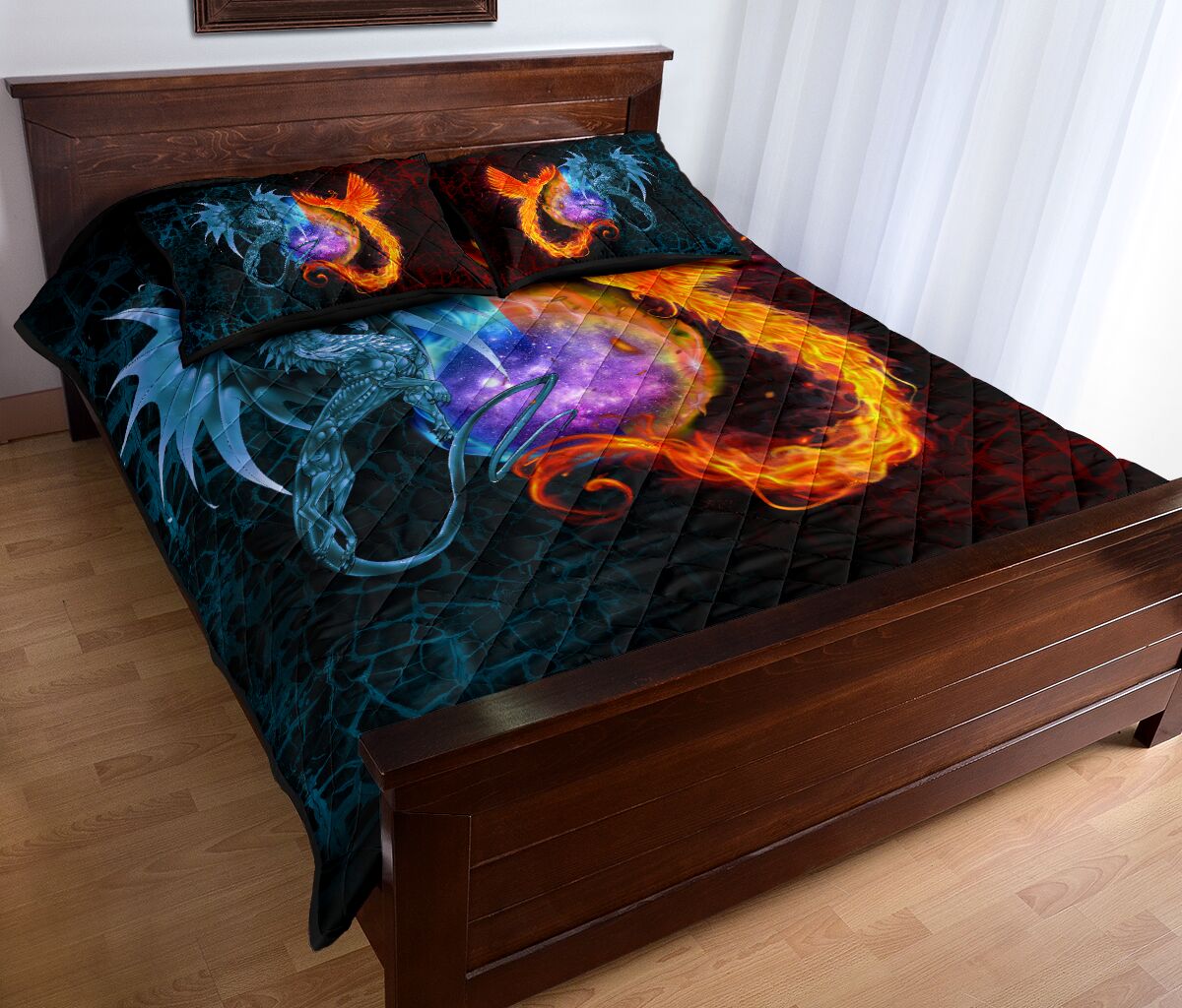 Dragon Art Style Quilt Bed Set 3- Love Quilt Bedding Set