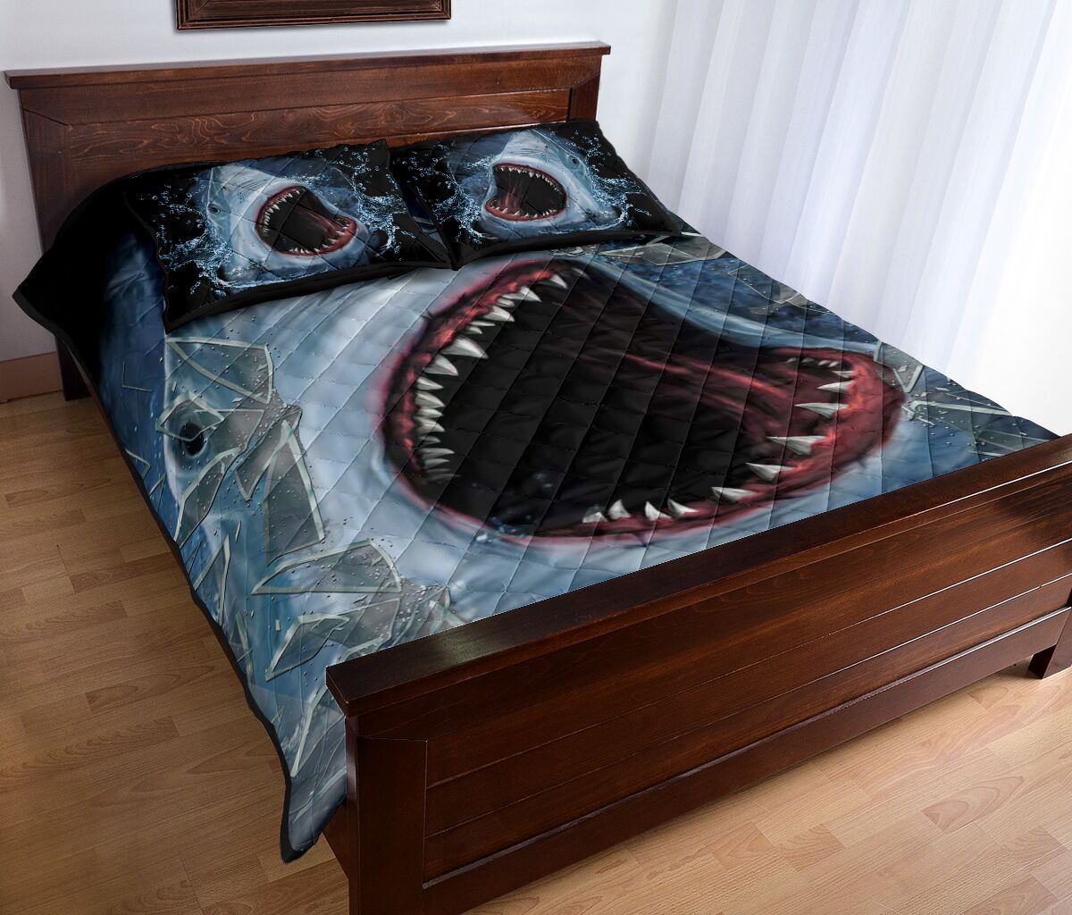 Shark Glass Break - Bed Set - Love Quilt Bedding Set
