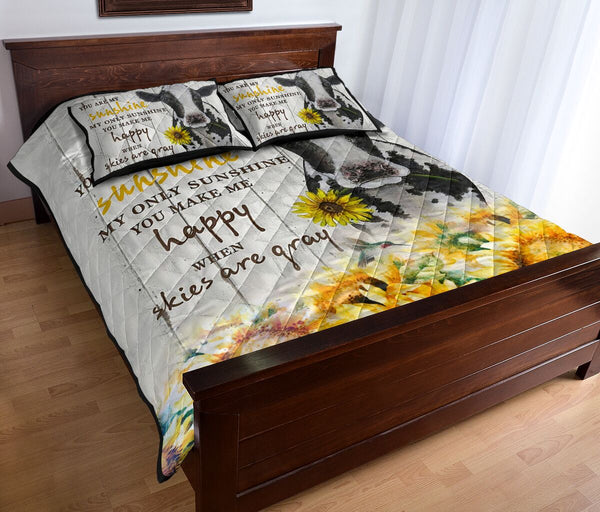 Quilt Bed Set - Cow - You Are My Sunshine 53 - Love Quilt Bedding Set