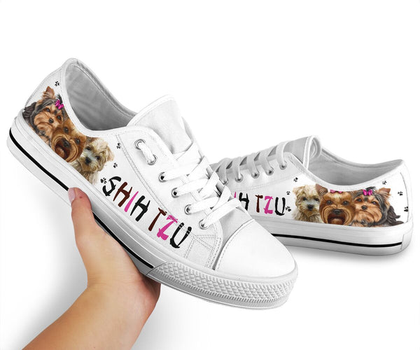 Shih Tzu Cartoon - Low Top Shoe - Love Low Top Shoes