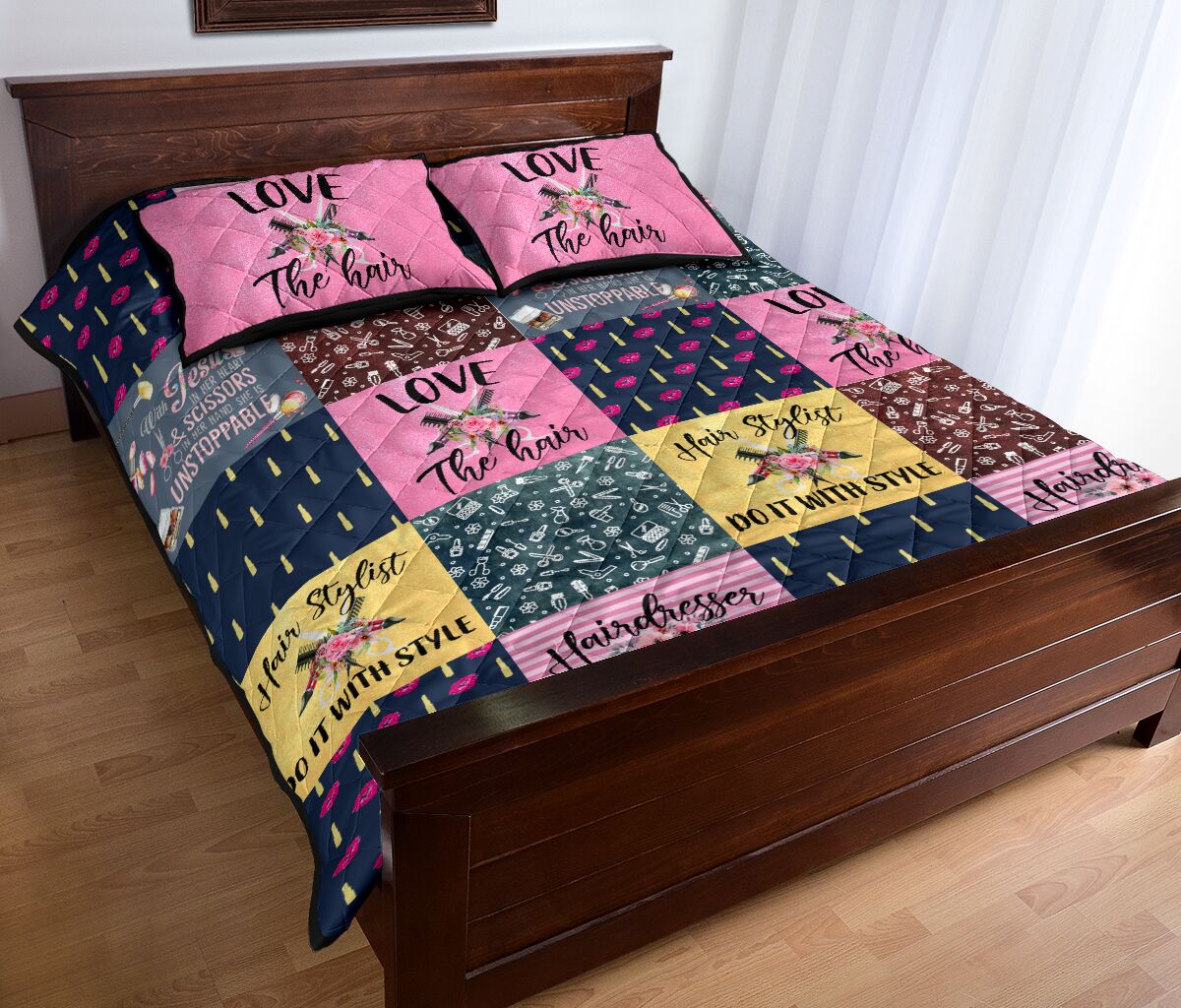 Hairstylist Love The Hair - Bed Set - Love Quilt Bedding Set