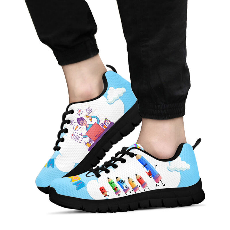 Secretary School Pencil Shoes Sneakers, Runni- Love Sneakers