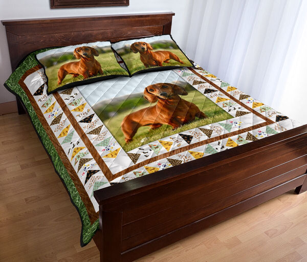 Dachshund Outside - Bed Set - Love Quilt Bedding Set