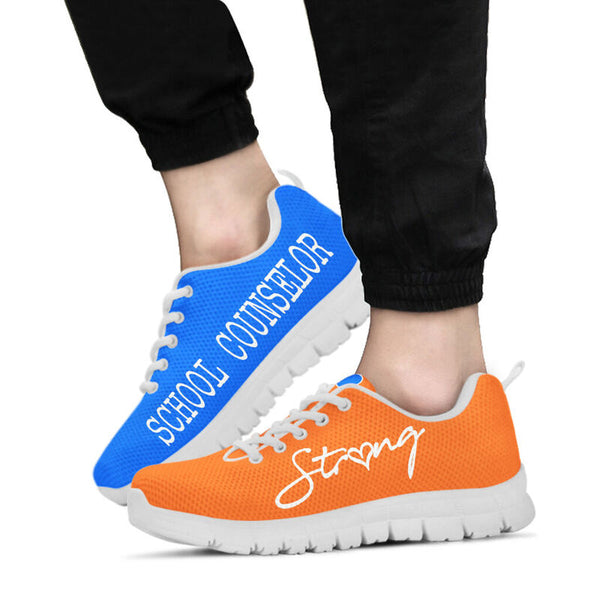 School Counselor Strong Blue Orange Kd Sneakers, Runni- Love Sneakers