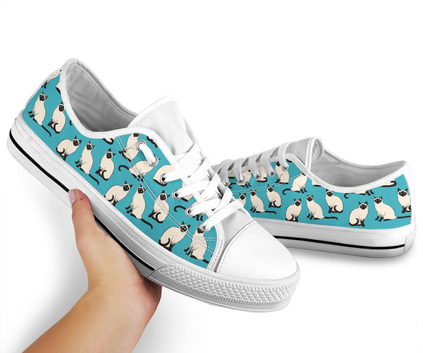 Siamese Cats Pattern Low Top -  Shoes