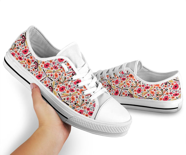 Dragonfly Seamless Patterns Low Top Shoes