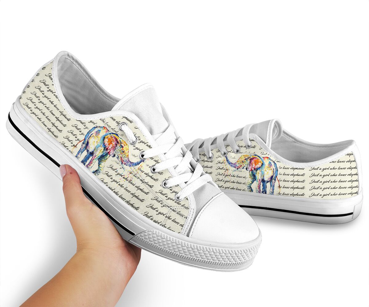Just A Girl Who Loves Elephants Low Top Shoes