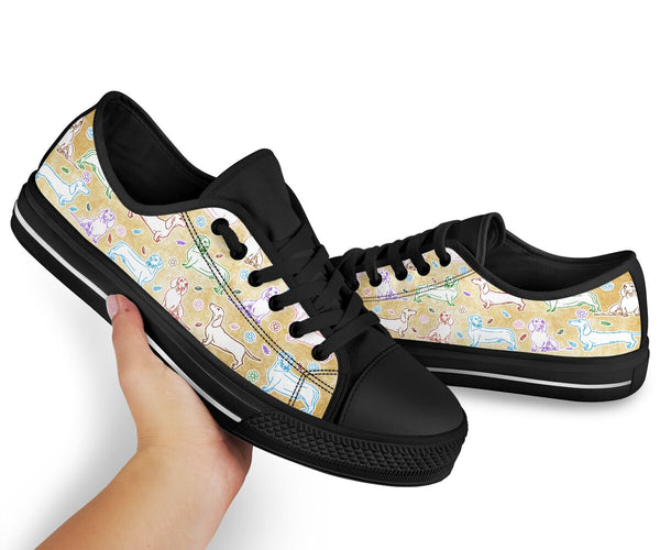 Dachshund Old Paper - Low TopShoe - Love Love Top Shoes