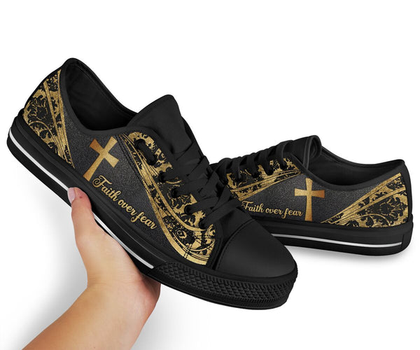 Jesus Cross Lowtop Shoe - Love Love Top Shoes
