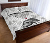 Turtle Heart I Choose You Quotes Drawn Sea Quilt Bed Set - Love Quilt Bedding Set