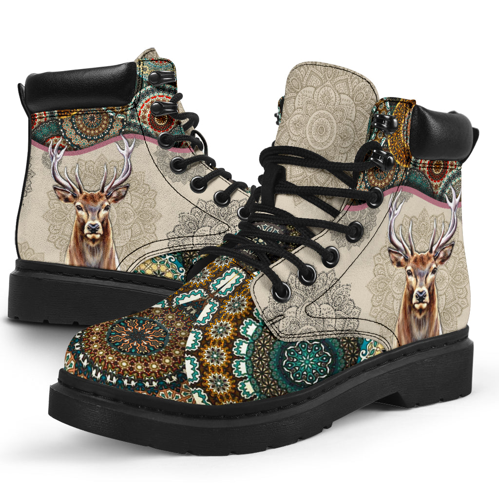 Deer - Vintage Mandala Asboot Sky - Love All Season Boots