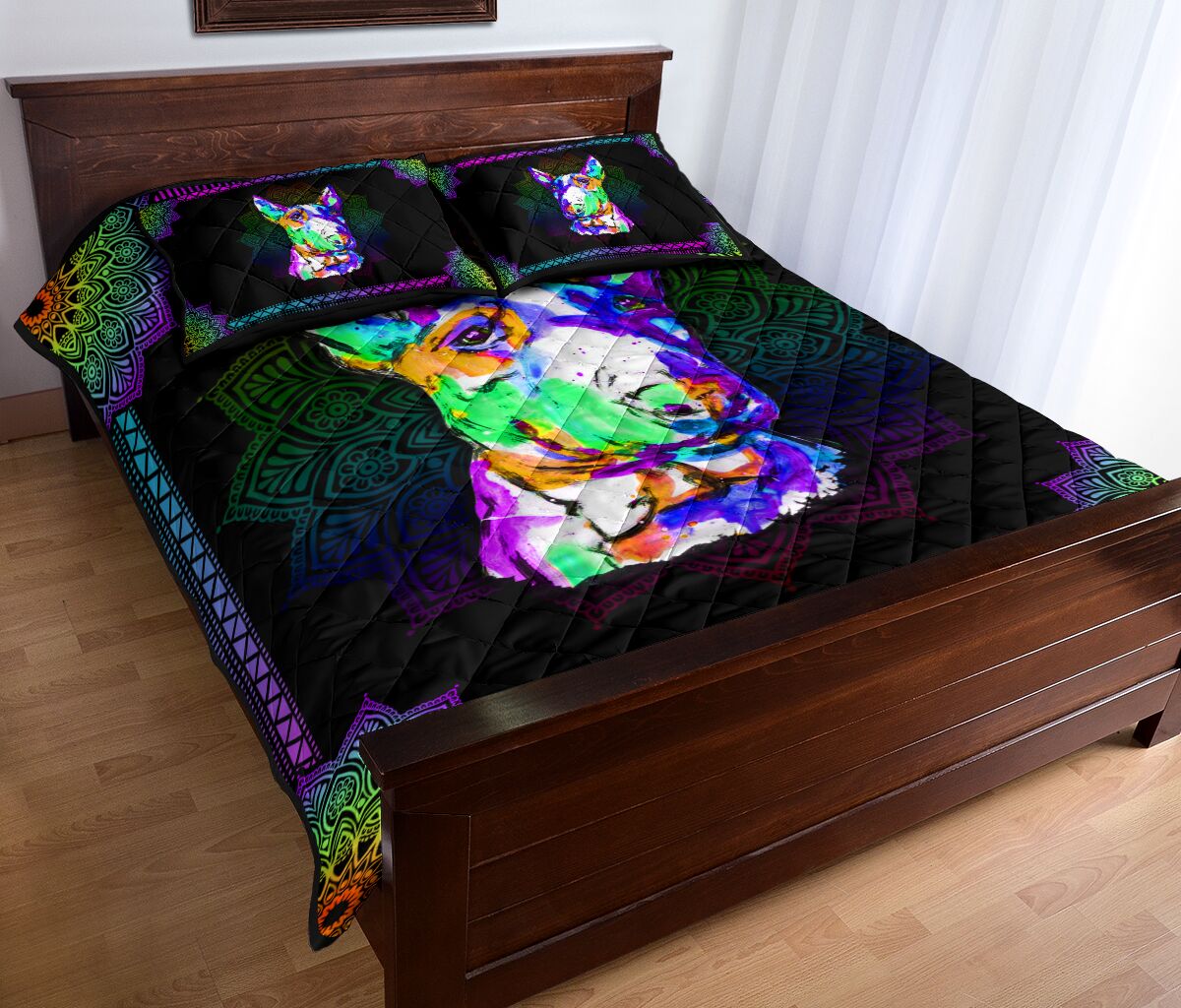 Quilt Bed Set - Bull Terrier 4 - Love Quilt Bedding Set