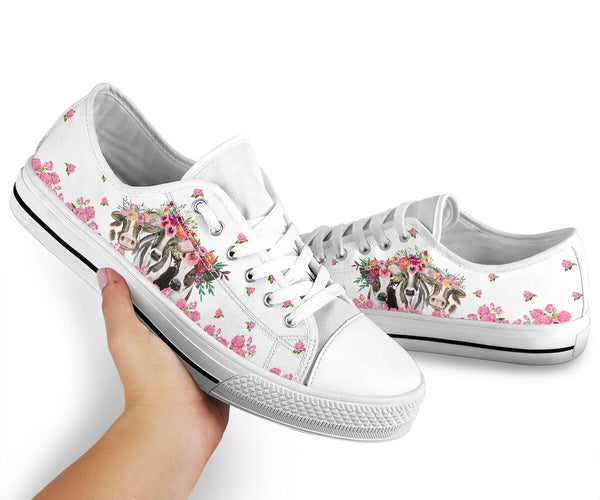 Cow Flower - Low Top Shoe - Love Love Top Shoes