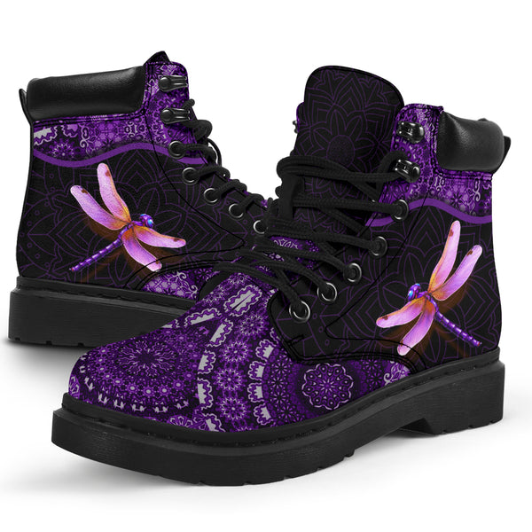 Dragonfly Indian Pattern Asboots Lqt - Love All Season Boots