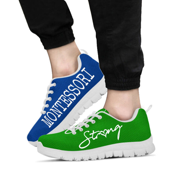 Montessori Strong Blue Green Kd Sneakers, Running Shoes, Shoes For Women, Shoes For Men, Cu- Love Sneakers