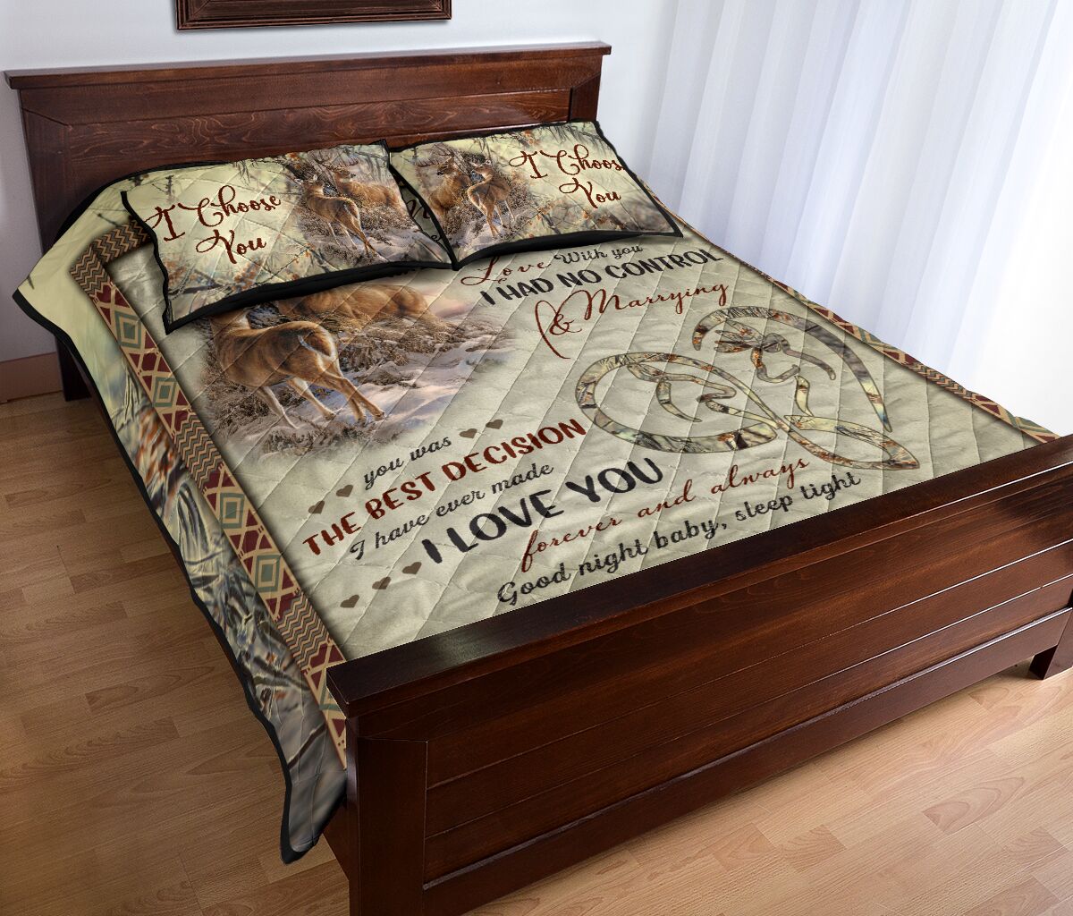 I Choose You Quilt Bed Set - Love Quilt Bedding Set