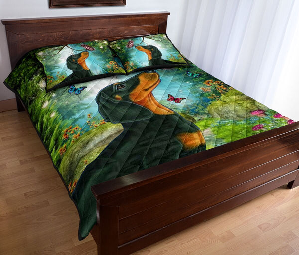 Dachshund With Butterfly - Bed Set - Love Quilt Bedding Set