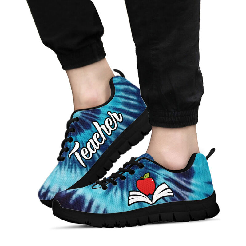 Teacher- Blue Swirl Sneakers, Running Shoes, Shoes For Women, Shoes For Men, Custom Shoes, L- Love Sneakers