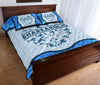 Sharkaholic Pattern Heart Style Quilt Bed Set - Love Quilt Bedding Set