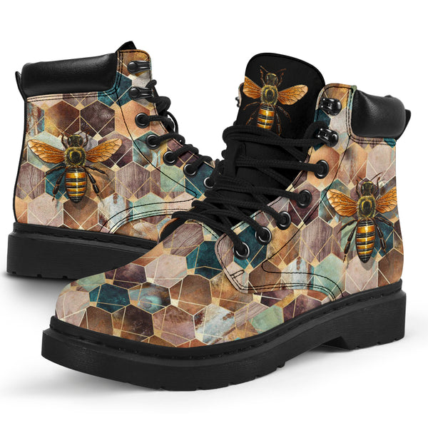 Bee Hives And Diamond As Boot - Tl - Love All Season Boots