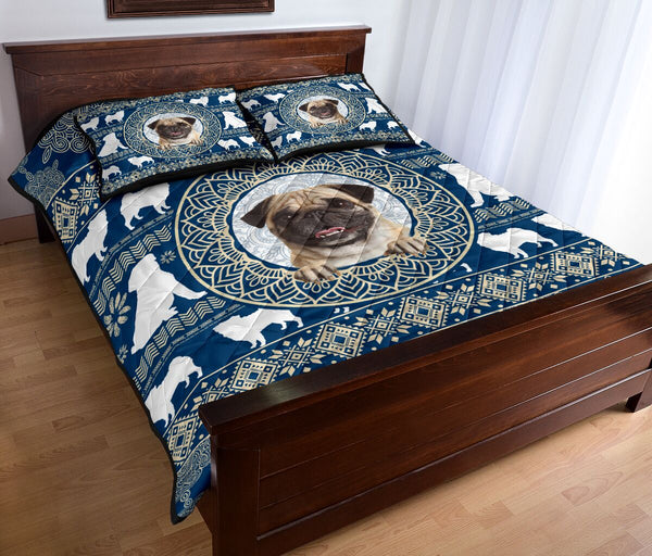 Pug Mandala Pattern - Bed Set - Love Quilt Bedding Set