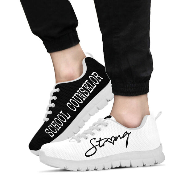 School Counselor Strong Black White Kd Sneakers, Runni- Love Sneakers