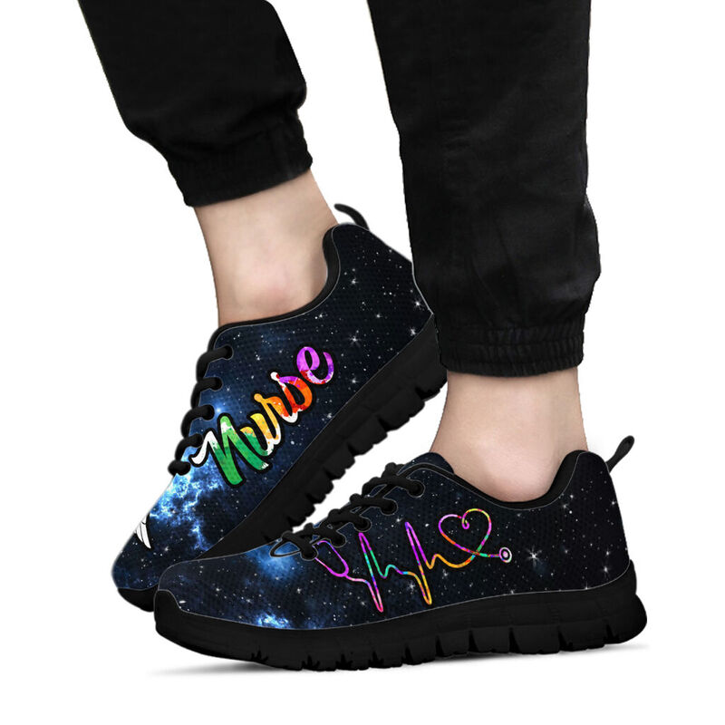 Nurse- Galaxy Art Sneakers, Running Shoes, Shoes For Women, Shoes For Men, Custom Shoes, L- Love Sneakers