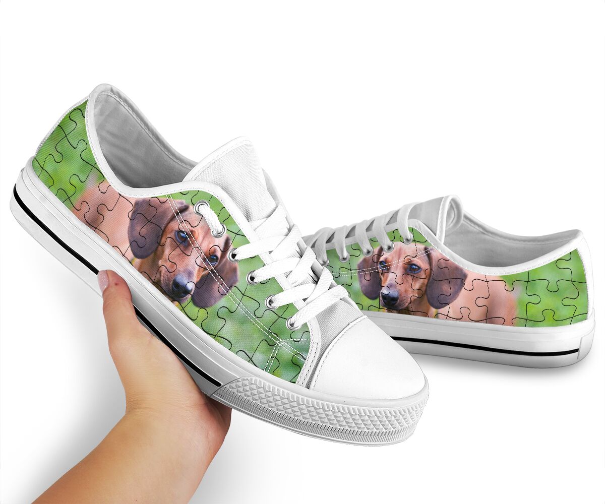 Dachshund Puzzle - Low Top Shoe - Love Love Top Shoes