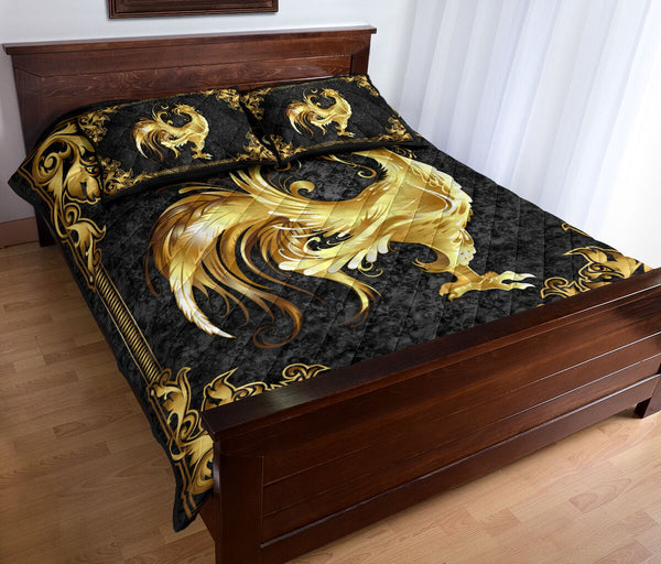 Chicken Farm Celtic Gold Style Quilt Bed Set - Love Quilt Bedding Set