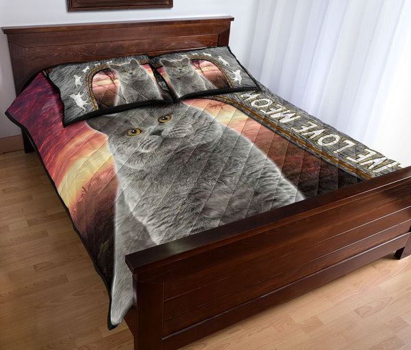 Live Love Meow - Bed Set - Love Quilt Bedding Set