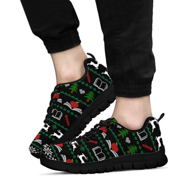 Teacher Christmas Sneakers, Running Shoes, Shoes For Women, Shoes For Men, Custom Shoes, L- Love Sneakers