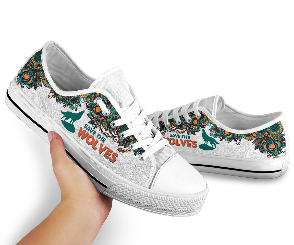 Save The Wolves - Wolves Low Top Shoes