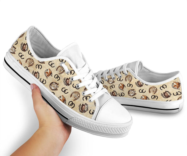 Horse Pattern Vintage Low Top SkyShoes