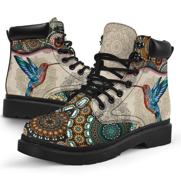 Hummingbird - Vintage Mandala Asboot Sky - Love All Season Boots