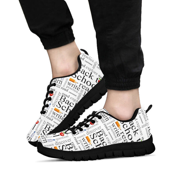 Back To School Typo Sneakers, Running - Love Sneakers