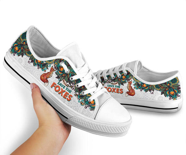 Save The Foxes - Fox Low Top Shoe - Love Love Top Shoes