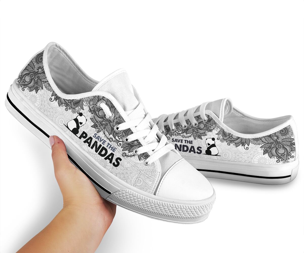 Save The Pandas - Pandas Low Top Shoe - Love Love Top Shoes