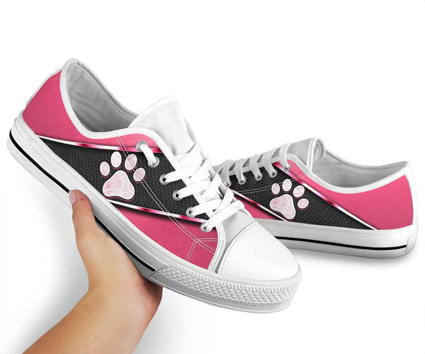 Dog Mom Pink Grid - Low Top Shoe - Love Love Top Shoes