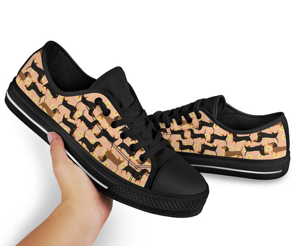Dachshund Daisy Flower - Low Top - Nnd Shoe - Love Love Top Shoes