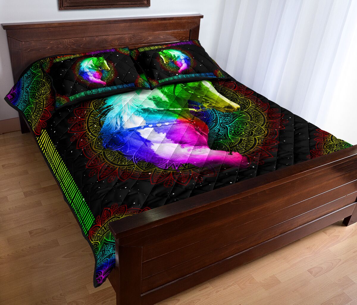 Quilt Bed Set - Colorful - Horse 73 - Love Quilt Bedding Set