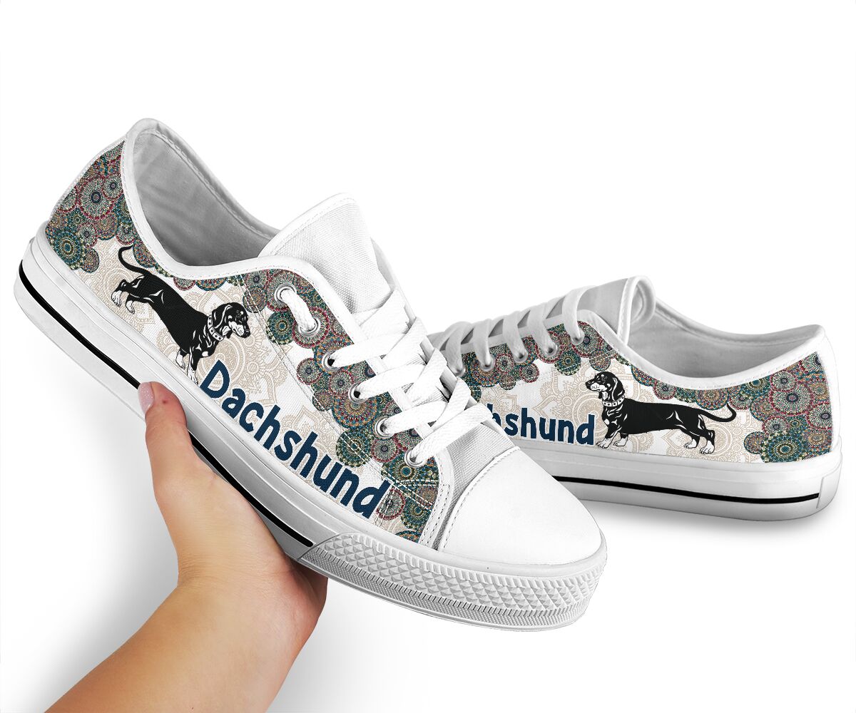 Dachhund Mandala - Low Top Shoe - Love Love Top Shoes