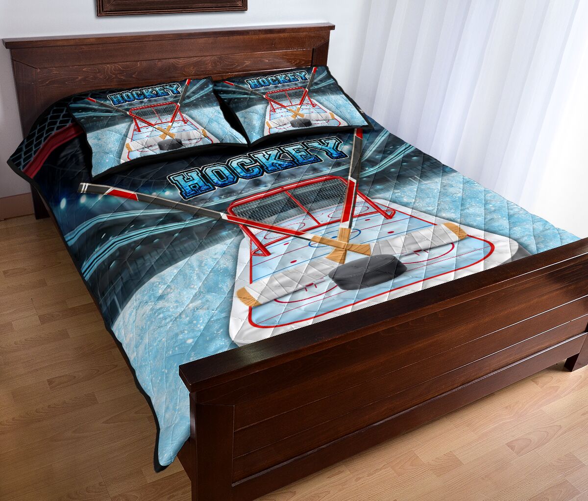 Hockey Goals - Quilt Bed Set - Love Quilt Bedding Set