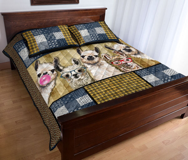 Llama Quilt Bed Set 29 - Love Quilt Bedding Set