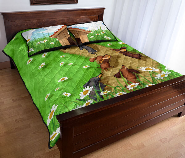 Dachshund Comeback Home - Bed Set- Love Quilt Bedding Set