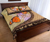 Butterflies Leather Heart Style Quilt Bed Set - Love Quilt Bedding Set