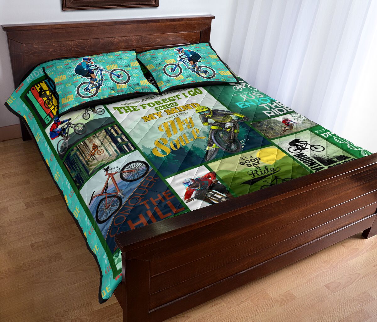 Moutain Biking - Bed Set - Love Quilt Bedding Set