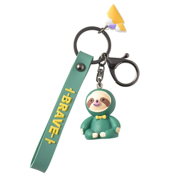 Cute Sloth Keychain Cartoon Anime Silicone Key Chains For Women Kids Fashion Animal Series Trinkets For Car Key Ring