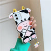 Cute Cartoon Cow Silicone Phone Case