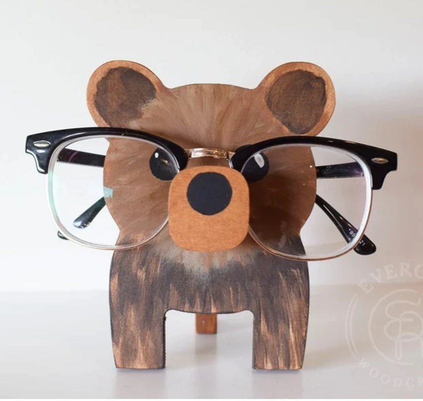 1 Pc Animal Glasses Rack Cute 3D Animal Wood Carvings Sunglass Display Rack Shelf Eyeglasses Show Stand Jewelry Holder Showcase