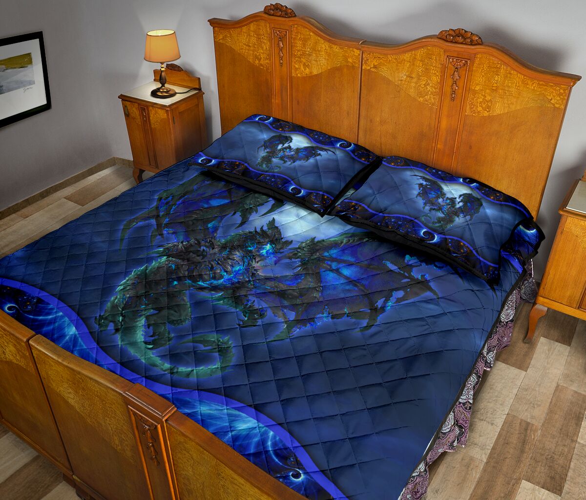 Dragon Quilt Bed Set  a4- Love Quilt Bedding Set